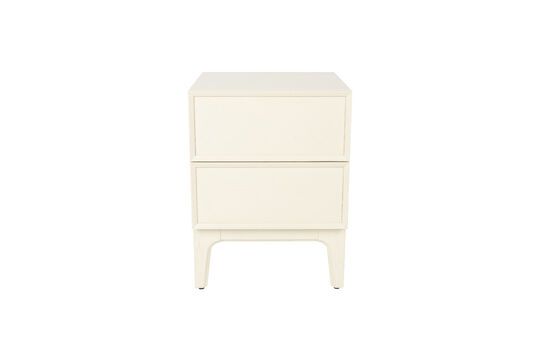 Mesita de noche de roble beige June Clipped