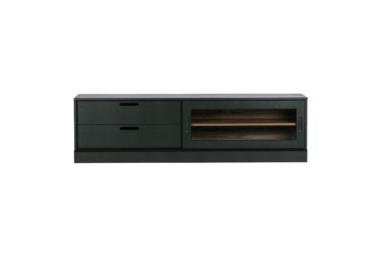 Mueble de televisión de madera negra James Clipped