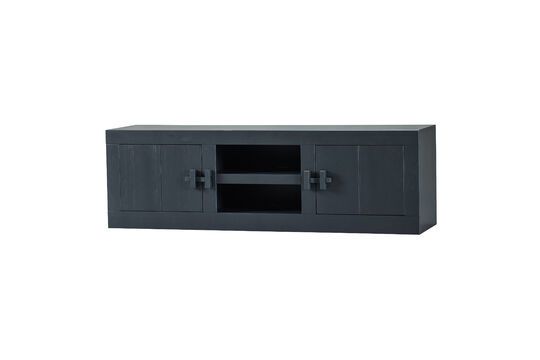 Mueble de TV de madera negra Benson Clipped