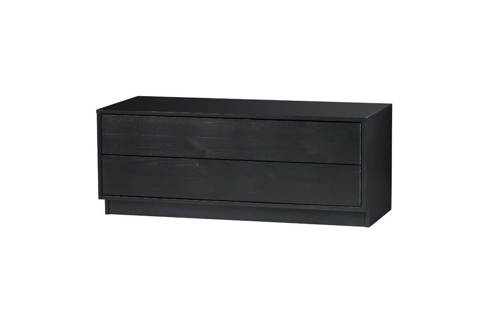 Mueble de TV grande de madera negra Finca Woood