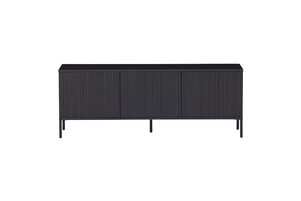 Mueble de TV grande de madera negra Nuevo Woood