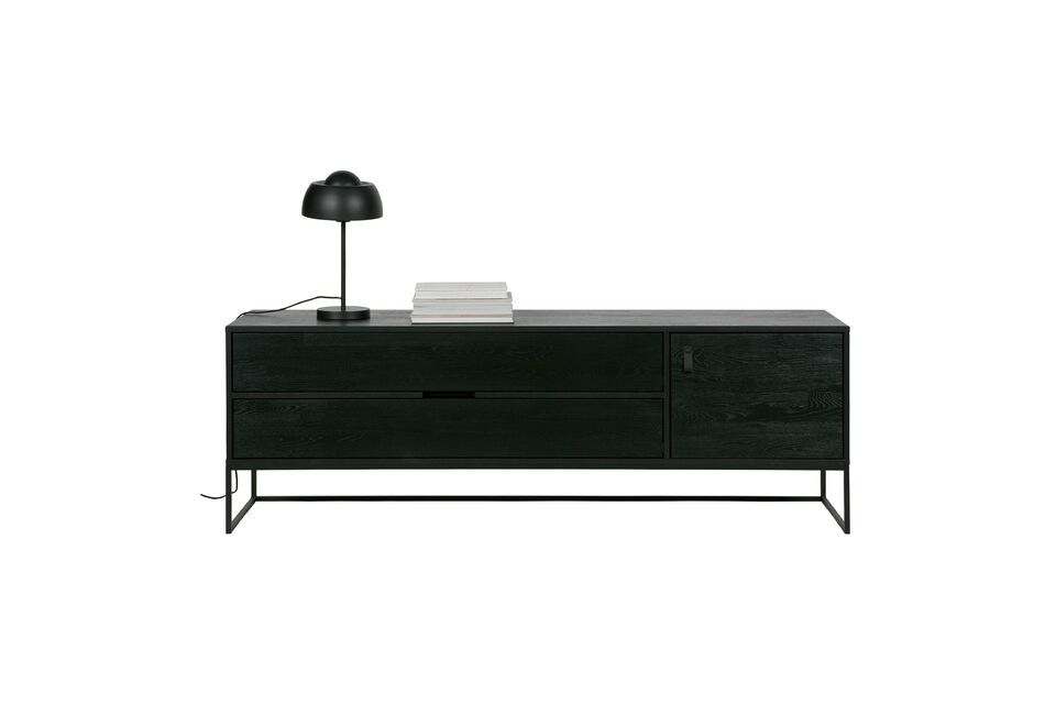 Mueble de TV negro Silas - 5