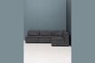 Miniatura Mueble sofá tela gris Clide 3