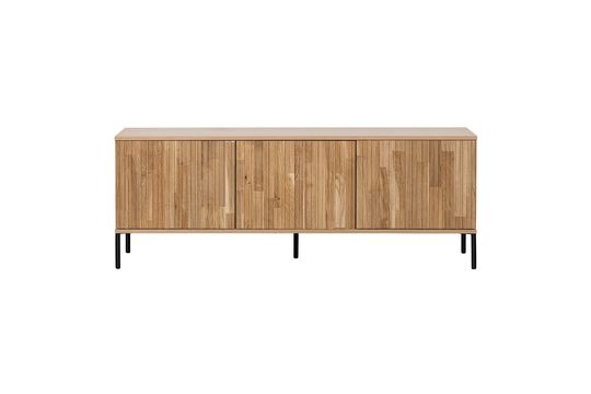 Mueble tv grande en madera de roble beige New Clipped