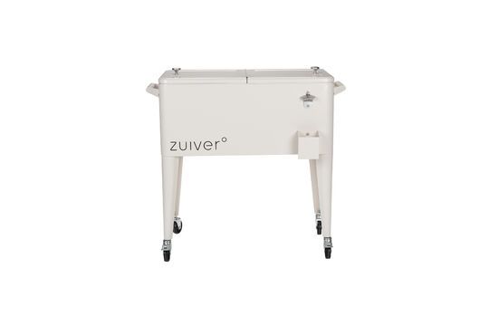 Nevera de plástico blanca con ruedas Be Cool Clipped