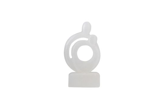 Objeto decorativo de alabastro blanco Cise Clipped