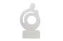 Miniatura Objeto decorativo de alabastro blanco Cise Clipped