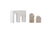 Miniatura Objeto decorativo de mármol blanco Chul 5