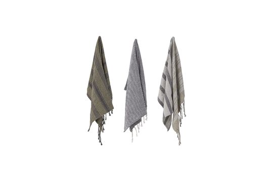 Paño de cocina de algodón gris Mara