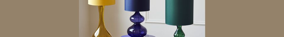 Descriptivo Materiales  Pantalla de lámpara azul Shade