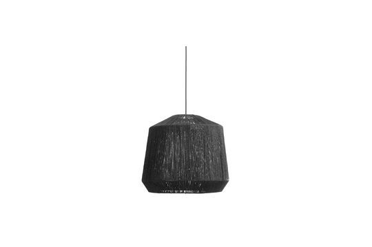 Pantalla de lámpara negra de yute Clipped