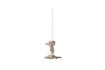 Miniatura Pequeño candelabro de aluminio plateado Drip 2