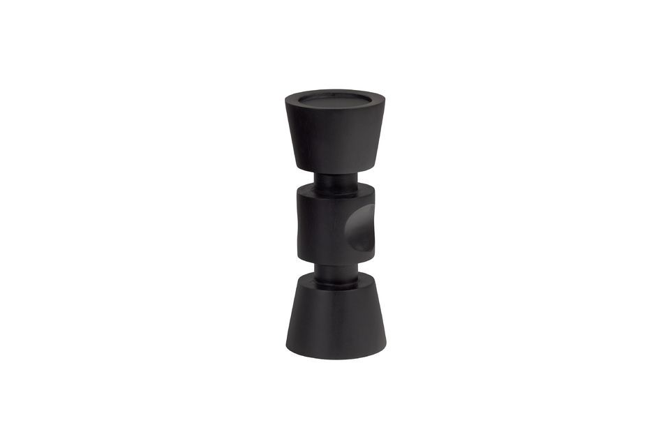 Pequeño candelabro de madera de mango negro Midi Woood