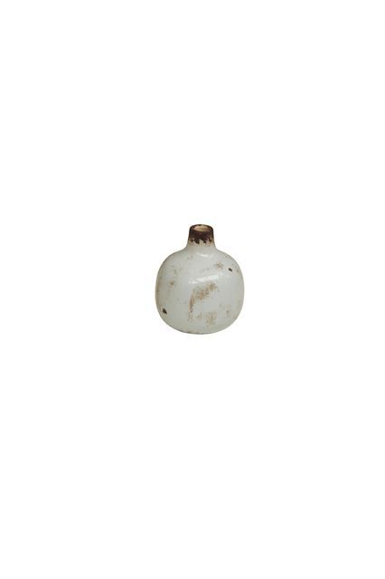 Pequeño jarrón de cerámica blanca Agujero - 3