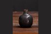 Miniatura Pequeño jarrón de cerámica gris-negro Agujero 3