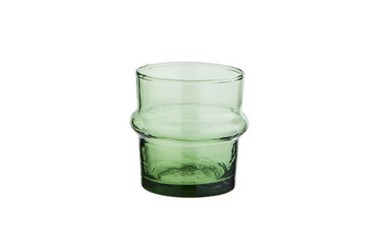 Pequeño vaso de agua de cristal verde Beldi Clipped