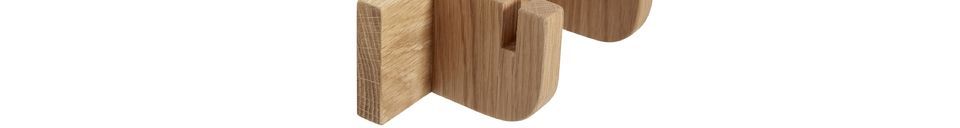 Descriptivo Materiales  Perchero de madera beige con 8 ganchos Nomade