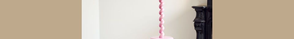 Descriptivo Materiales  Pie de aluminio rosa Twister