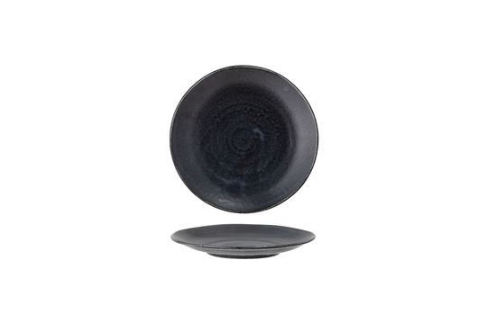 Plato de porcelana negra 24 cm Yoko Clipped