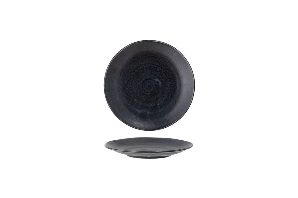 Plato de porcelana negra 24 cm Yoko Bloomingville