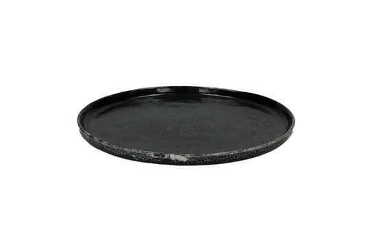 Plato de postre negro Porcelino Experience Clipped