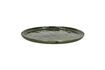 Miniatura Plato llano de gres verde oscuro Spiro 5