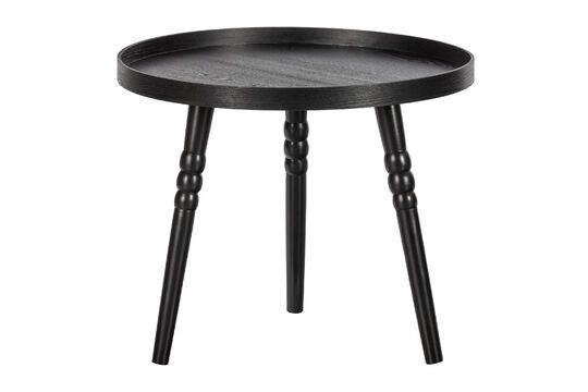 Ponto mesa auxiliar grande de madera negra Clipped