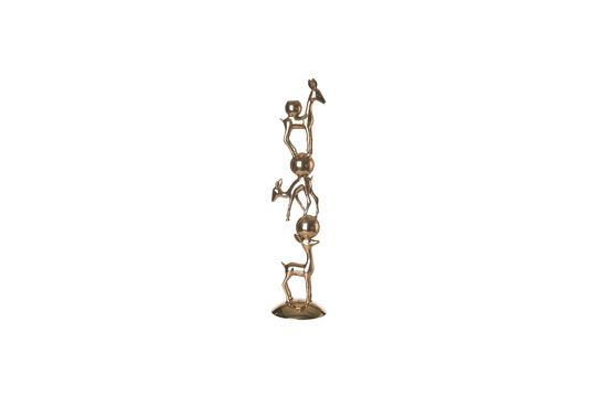 Portavelas de aluminio reciclado dorado Bambi