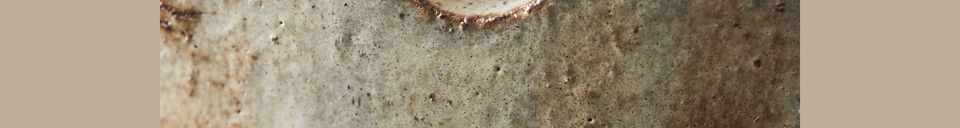 Descriptivo Materiales  Portavelas grande de gres beige Artist