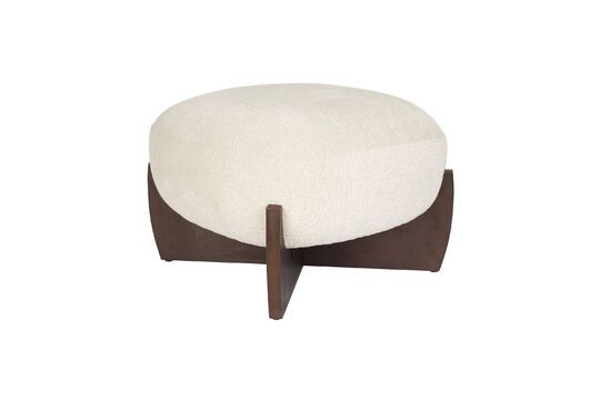 Puf de tela beige Emilius Clipped