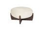 Miniatura Puf de tela beige Emilius Clipped