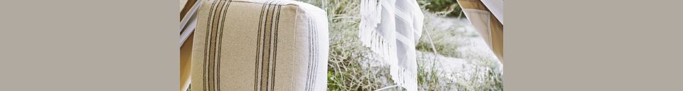 Descriptivo Materiales  Puff de algodón blanco Mima