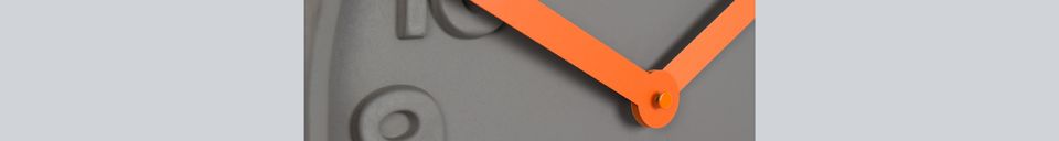 Descriptivo Materiales  Reloj Concrete Time naranja