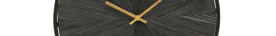 Descriptivo Materiales  Reloj de madera negro Valentino