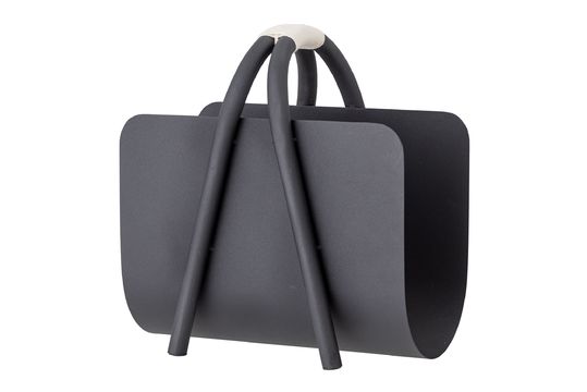 Revistero de metal negro Eton Clipped