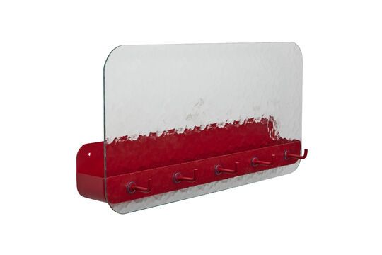 Shack estantería de pared de metal rojo