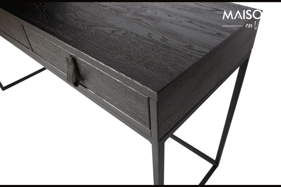 Silas escritorio de madera negro - 4
