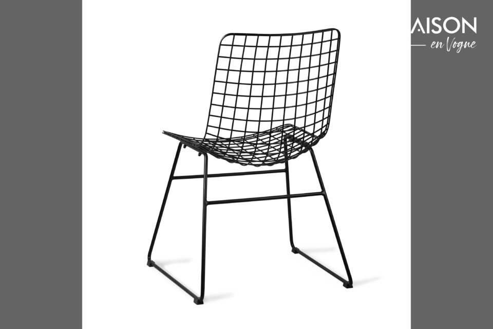 Silla Altorf de alambre negro HK Living