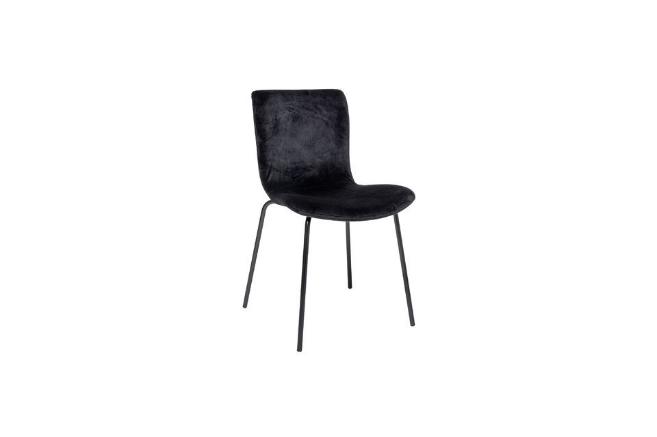 Silla Bloom de poliéster negro Bloomingville