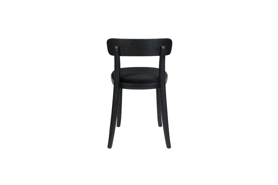 Silla Brandon de terciopelo y madera negra - 11