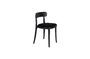 Miniatura Silla Brandon de terciopelo y madera negra Clipped