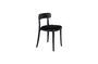 Miniatura Silla Brandon de terciopelo y madera negra Clipped