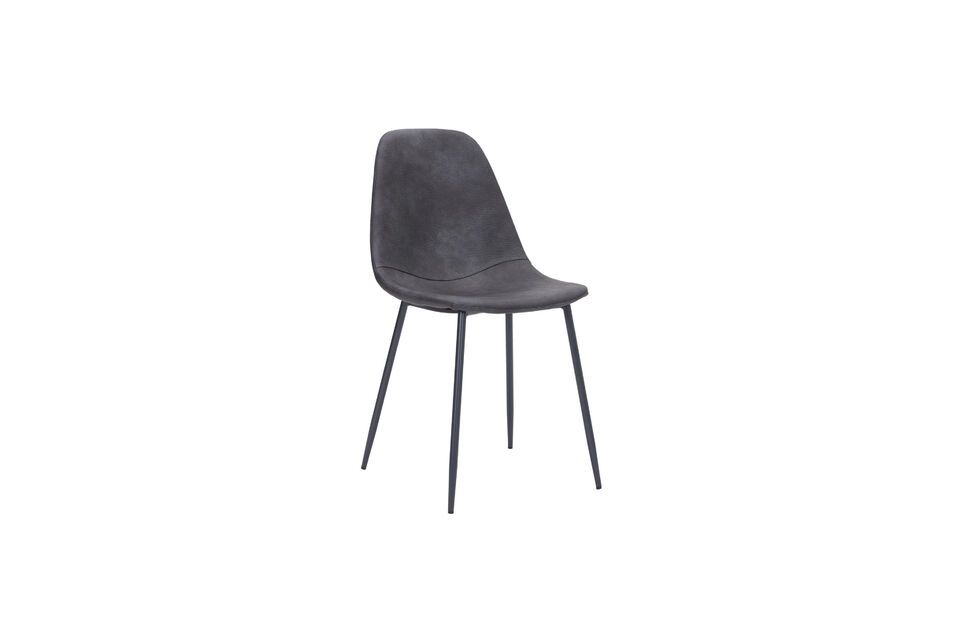 Silla con aspecto de cuero gris Found House Doctor