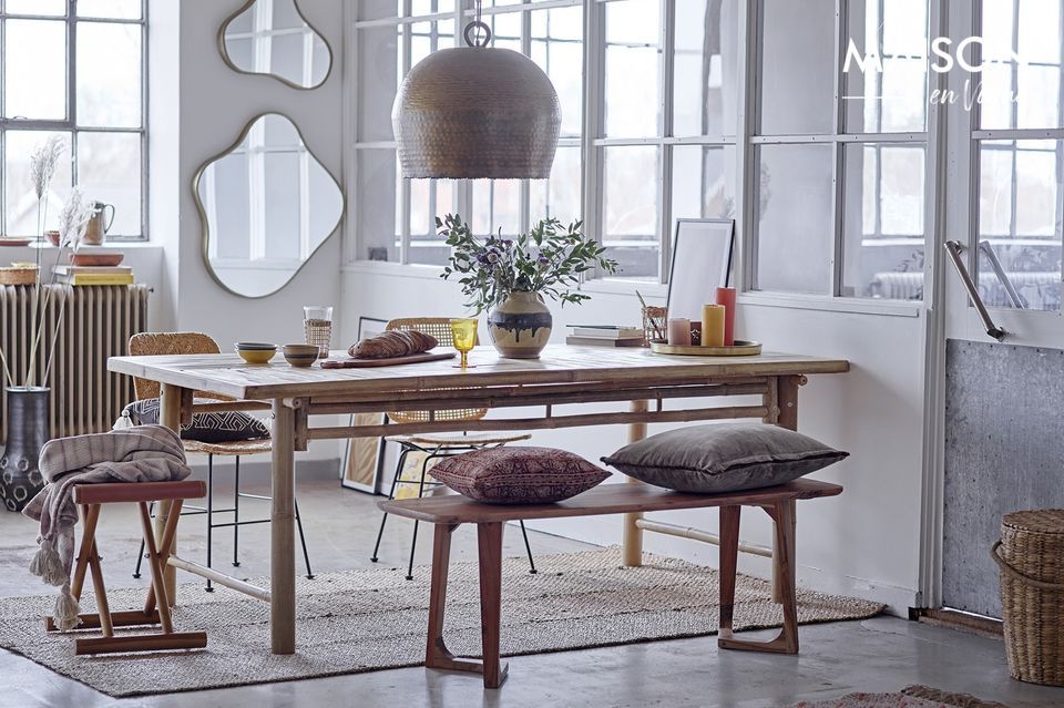 Silla de comedor de ratán en color natural, perfecto para todas las mesas de comedor