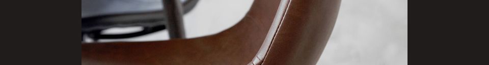 Descriptivo Materiales  Silla de cuero marrón Found