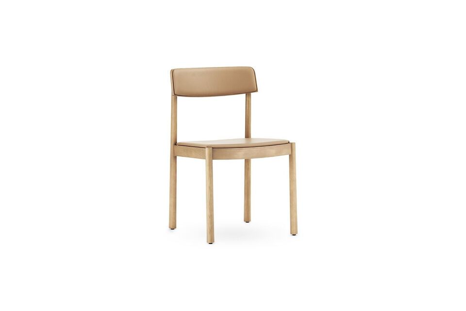 Silla de fresno y cuero marrón Timb Normann Copenhagen