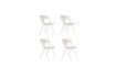 Miniatura Silla de jardín de plástico beige Horizon 7