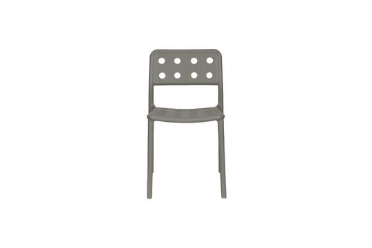 Silla de jardín de plástico gris Serra Clipped