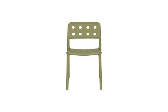 Silla de jardín de plástico polipropileno verde Serra Clipped