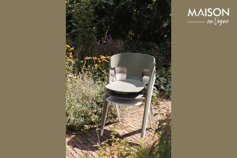 Silla de jardín de plástico topo Horizon Zuiver